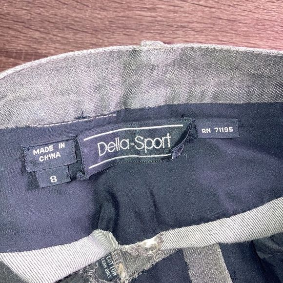 Vintage 1980’s Della-Sport Western Black gray Mom Bareback Jeans 8x30 - Picture 6 of 15